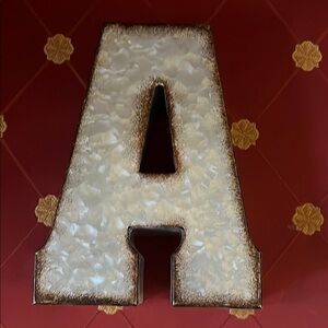 Metallic Letter A Decor